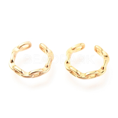 925 Sterling Silver Cuff Earrings EJEW-H124-05G-1
