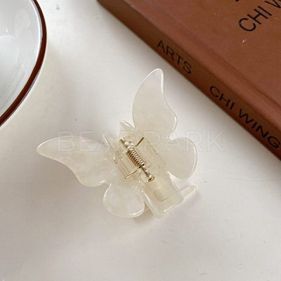 Cellulose Acetate(Resin) Butterfly Hair Claw Clip OHAR-PW0003-007I-1