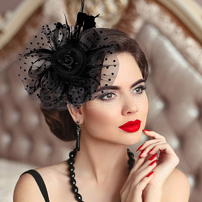 Polyester Mesh Hair Bands OHAR-WH0034-11-1