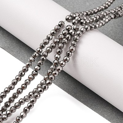 Electroplate Non-magnetic Synthetic Hematite Beads Strands G-J169B-3mm-07-1