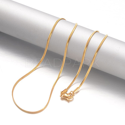 304 Stainless Steel Snake Chain Necklaces NJEW-F195-02A-G-1