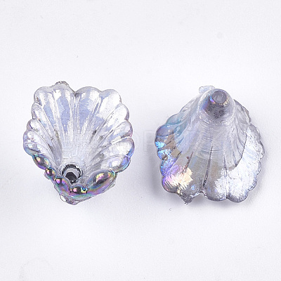 Transparent Acrylic Bead Caps TACR-T007-01F-1