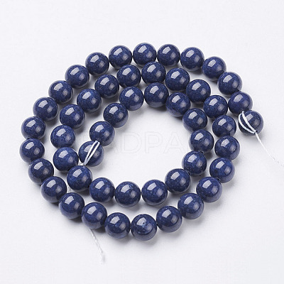 Natural Mashan Jade Round Beads Strands G-D263-4mm-XS09-1