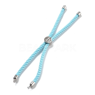Twisted Nylon Cord Silder Bracelets DIY-B066-03P-13-1