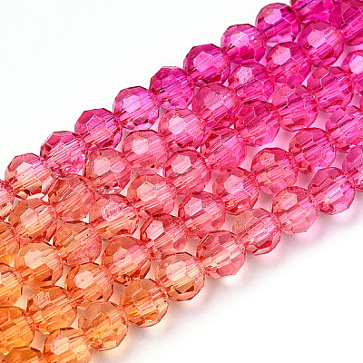 Transparent Glass Beads Strands X-GLAA-E036-07K-1