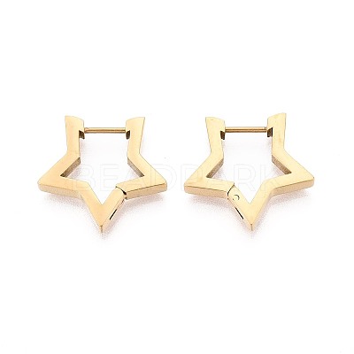 304 Stainless Steel Hoop Earrings STAS-T074-33G-1