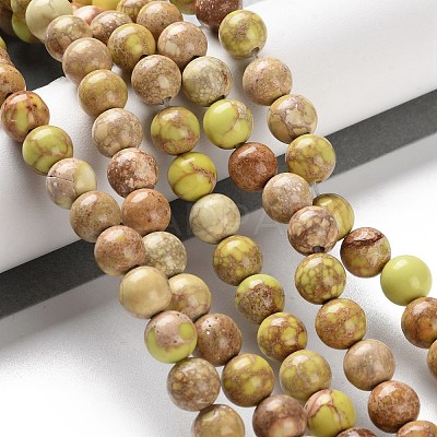 Dyed Natural Regalite/Imperial Jasper/Sea Sediment Jasper Beads Strands G-B124-C01-08-1