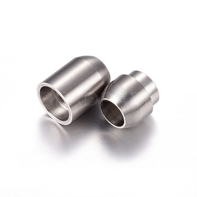 Tarnish Resistant 304 Stainless Steel Magnetic Clasps with Glue-in Ends STAS-O114-001P-1