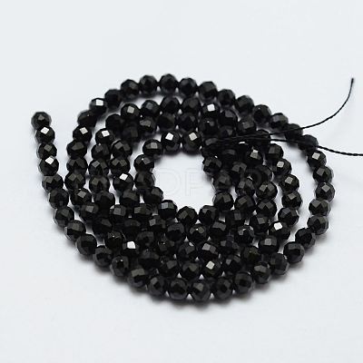 Natural Black Spinel Beads Strands X-G-E366-07-3mm-1