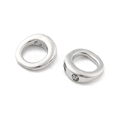 Brass Ring Charm Connectors KK-M306-04P-1