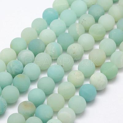 Natural Amazonite Beads Strands G-K209-03A-10mm-1