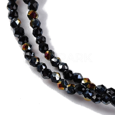 Electroplate Glass Beads Strands EGLA-H107-01A-HP01-1