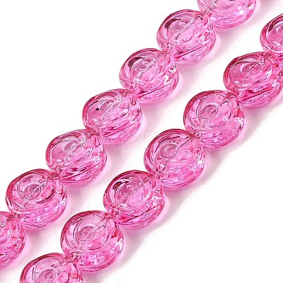 Baking Paint Transparent Glass Beads Strands GL-CBA2ED2-04I-1