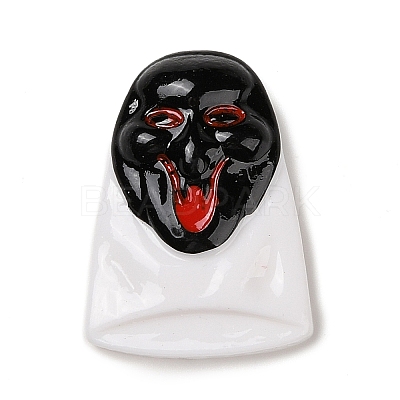 Ghost Mask Halloween Opaque Resin Decoden Cabochons RESI-R446-02E-1