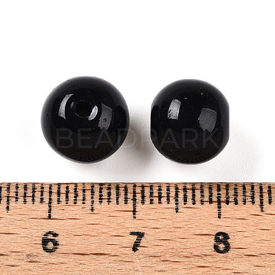 Opaque Solid Color Glass Beads GLAA-N007-10mm-A07-1