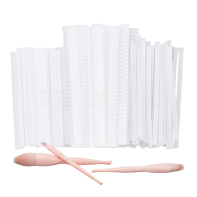 150Pcs 3 Styles PE Makeup Brush Protector Reusable Expandable Mesh Cover MRMJ-FH0001-42A-1