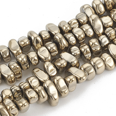 Electroplate Non-magnetic Synthetic Hematite Beads Strands G-T061-102M-1