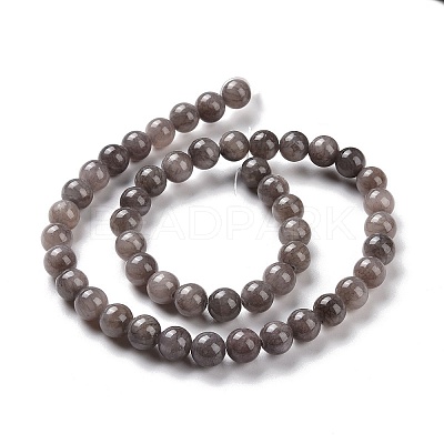 Natural Mashan Jade Round Beads Strands G-D263-8mm-XS29-1