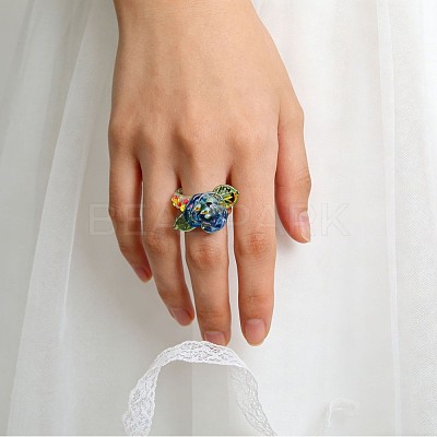 Handmade Lampwork Finger Rings WG782F0-03-1