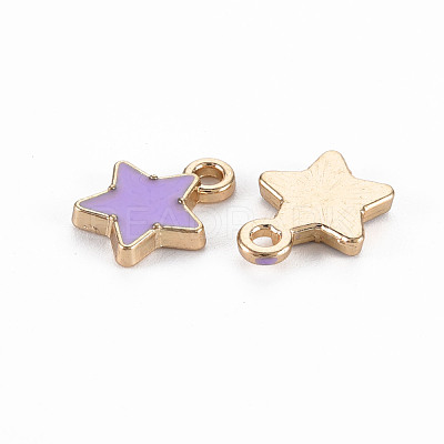 Alloy Enamel Charms PALLOY-N153-40-RS-1