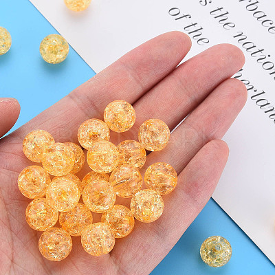 Transparent Crackle Acrylic Beads X-MACR-S373-66A-N13-1