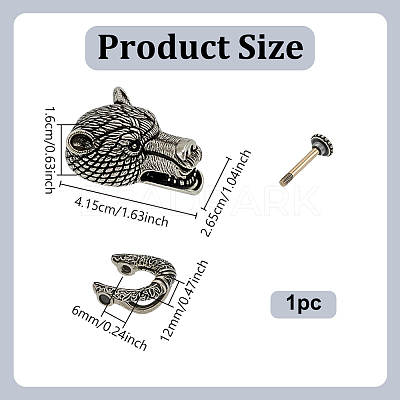 Brass Shackle Clasps KK-WH0816-046AS-1