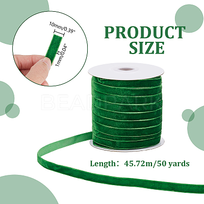 50 Yards Single Face Velvet Ribbin OCOR-WH0086-41A-1
