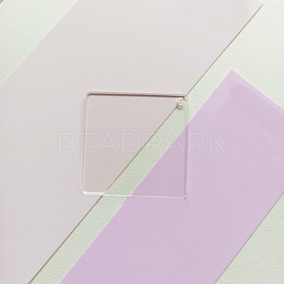 Transparent Acrylic Disc Big Pendants ZXFQ-PW0001-039N-1