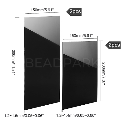 4pcs 2 Style DIY Acrylic Board DIY-PH0006-40A-1