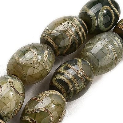 Tibetan Style dZi Beads Strands G-S389-A14-1