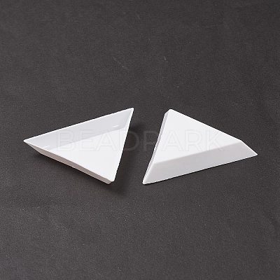Polypropylene(PP) Triangle Nail Art Rhinestone Sorting Trays DIY Decals LS-MRMJ-G003-02-1