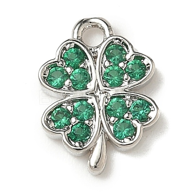 Brass Micro Pave Cubic Zirconia Charms X-KK-I276-44P-1