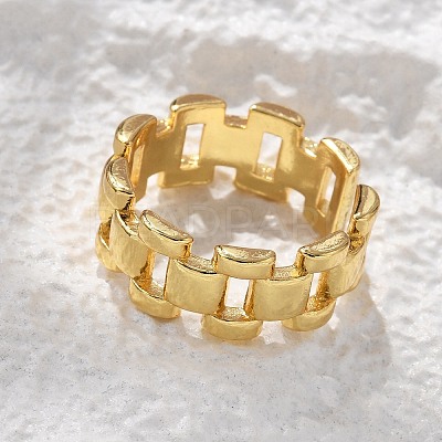 Brass Cuff Rings RJEW-C120-15G-1