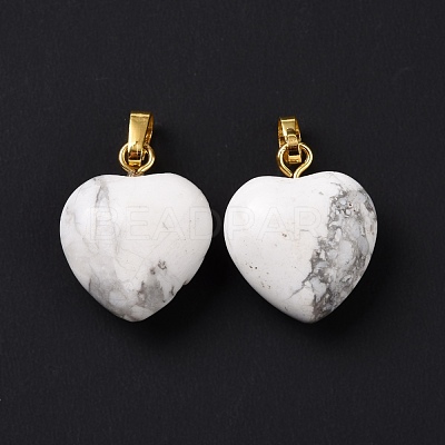 Natural Howlite Pendants G-I311-A31-G-1