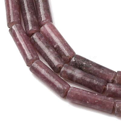 Natural Lepidolite/Purple Mica Stone Beads Strands G-F247-45A-1