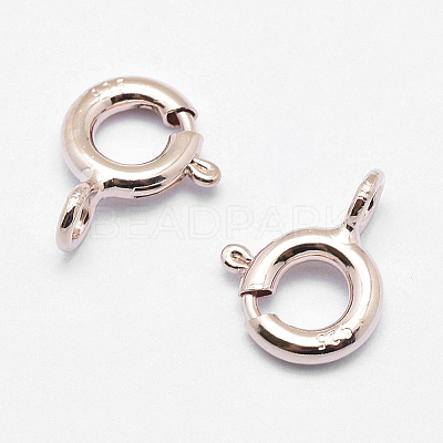 925 Sterling Silver Spring Ring Clasps STER-K167-076A-RG-1