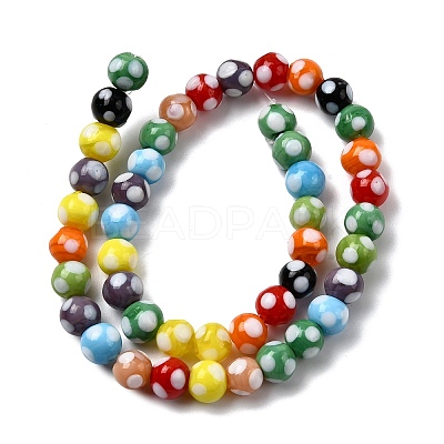 Handmade Lampwork Beads LAMP-D002-8mm-01C-1