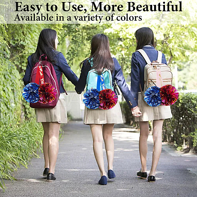 Cloth Pom Pom Holder for Backpack Cheer AJEW-WH20042-69A-1