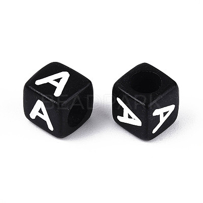 Initial Acrylic Horizontal Hole Beads OACR-ZX006-35A-1
