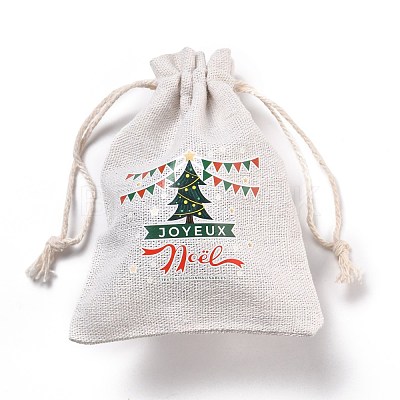 Christmas Cotton Cloth Storage Pouches ABAG-M004-02F-1