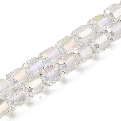 Electroplate Transparent Glass Beads Strands GLAA-C029-02A-09-1