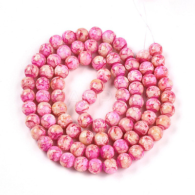 Baking Paint Glass Beads Strands DGLA-N003-10mm-A01-1