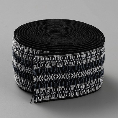 Ethnic Style Polyester Jacquard Ribbons SRIB-WH0011-258A-1