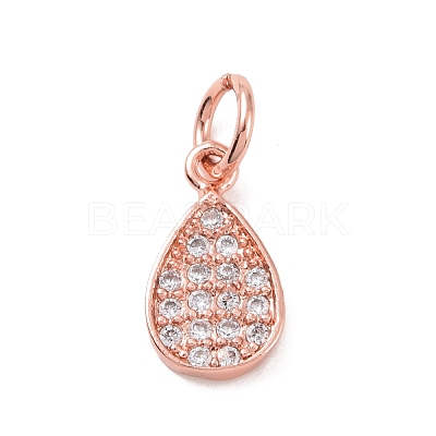 Brass Micro Pave Cubic Zirconia Pendants KK-I614-064RG-1