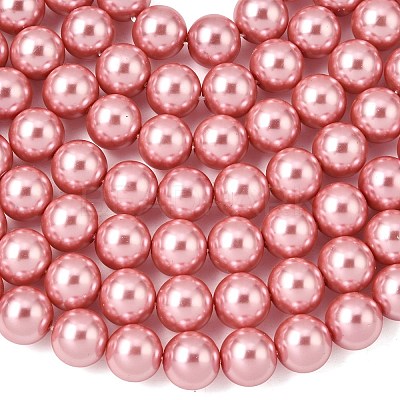 Eco-Friendly Dyed Glass Pearl Round Beads Strands HY-A002-10mm-RB109-1