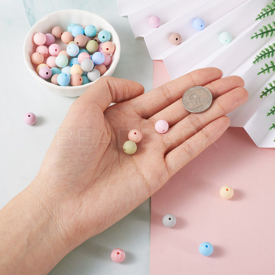 140Pcs 14 Colors Food Grade Eco-Friendly Silicone Beads SIL-TA0001-26-1