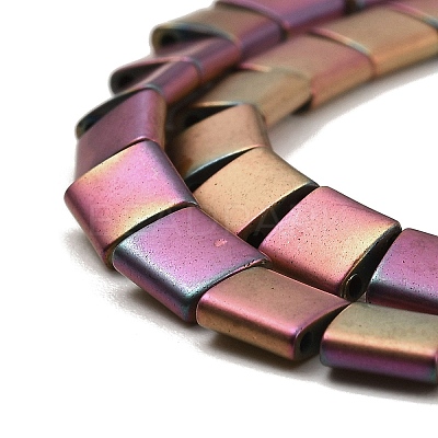 Electroplated Frosted Non-magnetic Synthetic Hematite Beads Strands G-G089-B01-07-1
