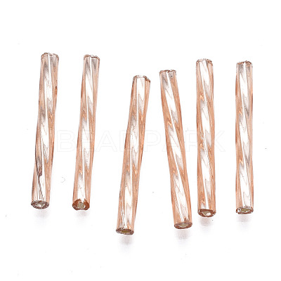 Opaque Glass Twisted Bugle Beads SEED-T005-15-B02-1