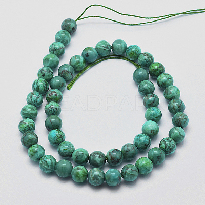 Natural Marble Beads Strands G-K211-10mm-A-1