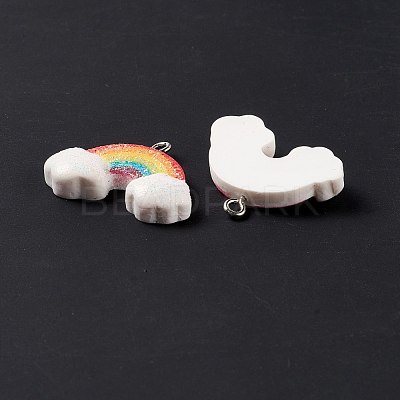Opaque Resin Pendants RESI-G040-D03-B-1